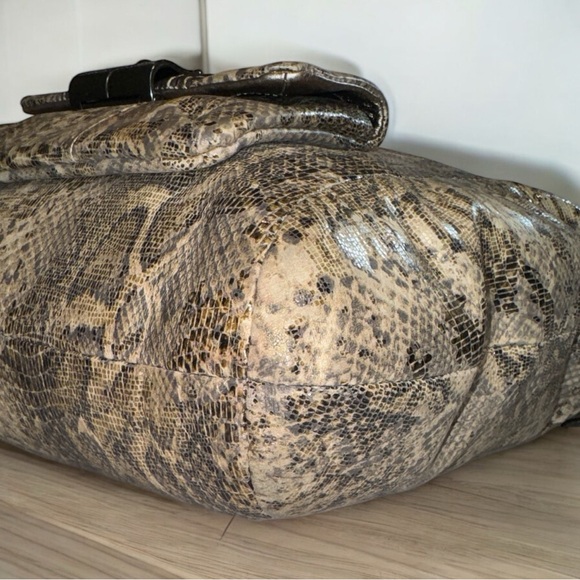 Coach Kristin Leather Python Embossed Hobo Shoulder Crossbody Shoulder Bag EUC - Picture 10 of 16